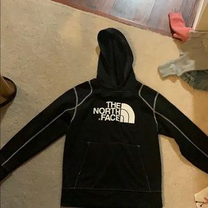 North face boys medium black and white hoodie